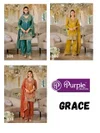 Grace By Pc Roamn Silk Embroidery Kurti With Bottom Dupatta 